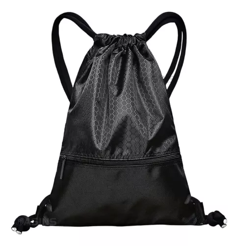 BOLSO TIPO MORRAL DEPORTIVO A PRUEBA DE AGUA CON CIERRE EN COLOR NEGRO - 1