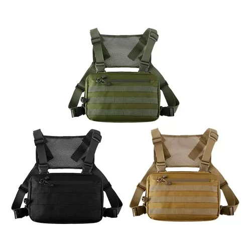 BANANO TÁCTICO TIPO PECHERA MILITAR COLOR EN COLOR NEGRO - 2