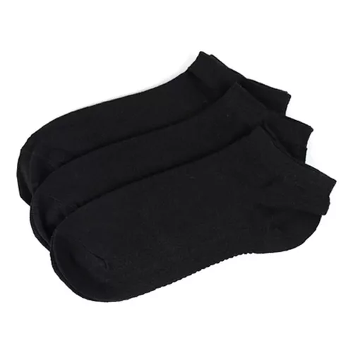 PACK DE 12 PARES DE CALCETINES DE BAMBÚ DEPORTIVOS TOBILLERAS, COLOR NEGRO, TALLA 36-41 - 1
