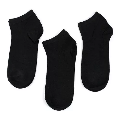 PACK DE 12 PARES DE CALCETINES DE BAMBÚ DEPORTIVOS TOBILLERAS, COLOR NEGRO, TALLA 36-41 - 4