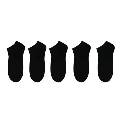 PACK DE 12 PARES DE CALCETINES DE BAMBÚ DEPORTIVOS TOBILLERAS, COLOR NEGRO, TALLA 36-41 - 5