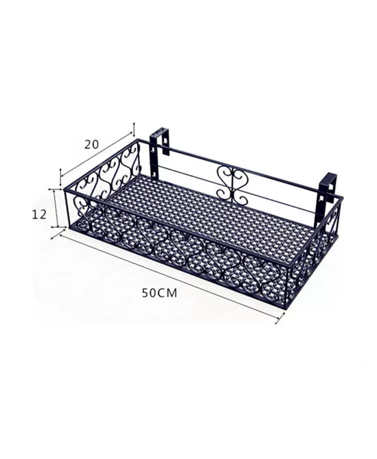 JARDINERA EXTERIOR BARANDILLA PARA BALCÓN 50X20X12CM - 2