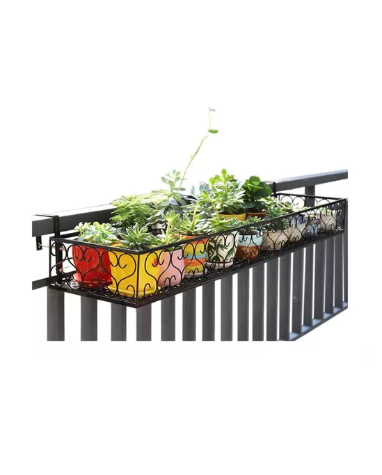 JARDINERA EXTERIOR BARANDILLA PARA BALCÓN 50X20X12CM - 3