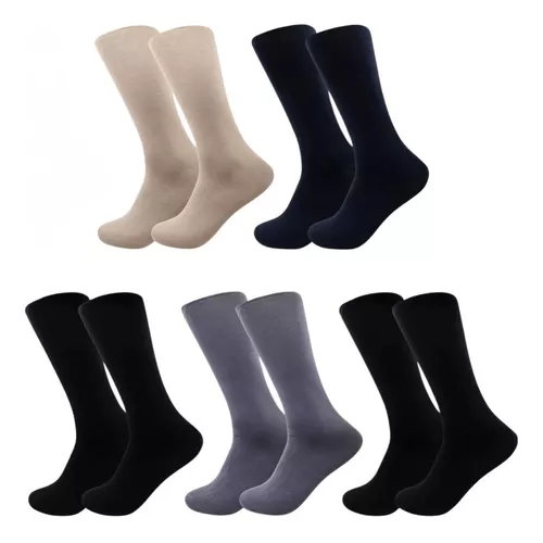 PACK DE 5 CALCETINES DE BAMBÚ Y COBRE, DIABÉTICOS, COLORES OSCUROS - 1