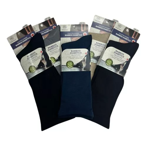 PACK DE 5 CALCETINES DE BAMBÚ Y COBRE, DIABÉTICOS, COLORES OSCUROS - 2