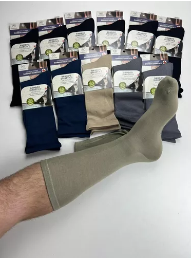 PACK DE 5 CALCETINES DE BAMBÚ Y COBRE, DIABÉTICOS, COLORES OSCUROS - 3
