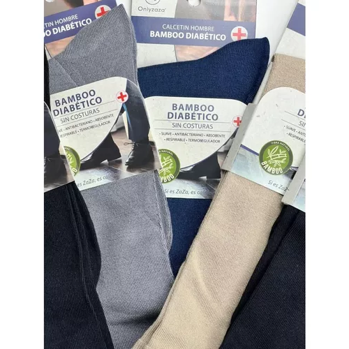 PACK DE 5 CALCETINES DE BAMBÚ Y COBRE, DIABÉTICOS, COLORES OSCUROS - 5