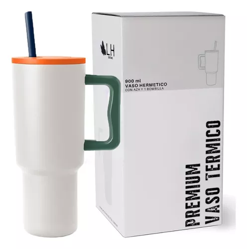 VASO TÉRMICO MUG, 900 LT, ACERO INOXIDABLE, GRIS - 1