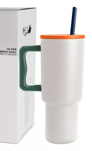 VASO TÉRMICO MUG, 900 LT, ACERO INOXIDABLE, GRIS - 2