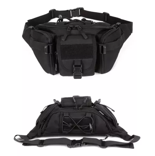 BANANO DE SENDERISMO TREKKING OUTDOOR TÁCTICO MILITAR EN COLOR NEGRO - 1