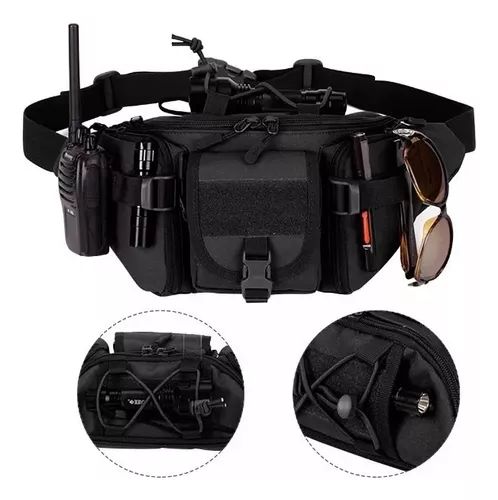 BANANO DE SENDERISMO TREKKING OUTDOOR TÁCTICO MILITAR EN COLOR NEGRO - 2