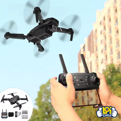 DRONE CON CÁMARA DUAL HD WIFI 3 BATERÍAS Y PROTECTORES COLOR EN COLOR NEGRO - 6
