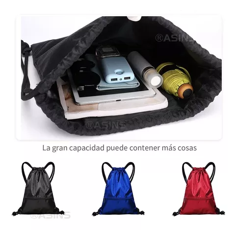 BOLSO TIPO MORRAL DEPORTIVO A PRUEBA DE AGUA CON CIERRE AZUL - 5