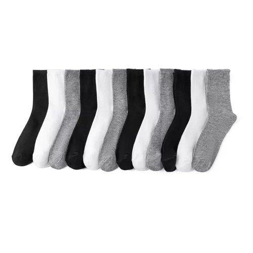 PACK DE 12 CALCETINES LARGOS DE BAMBÚ PARA HOMBRE, LISOS, DEPORTIVOS, MULTICOLOR - 2