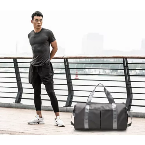 BOLSA DE GRAN CAPACIDAD PARA VIAJES Y DEPORTES, COLOR GRIS - 3
