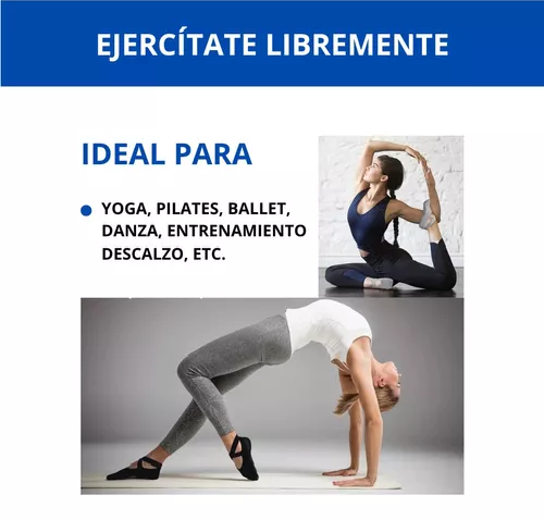 CALCETINES ANTIDESLIZANTES PARA YOGA Y PILATES, SET DE 3 PARES, COLORES BORDÓ, NEGRO Y GRIS, T 41 - 3