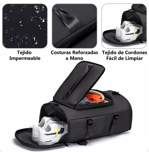 BOLSA DE GRAN CAPACIDAD PARA VIAJES Y DEPORTES, COLOR EN COLOR NEGRO - 4
