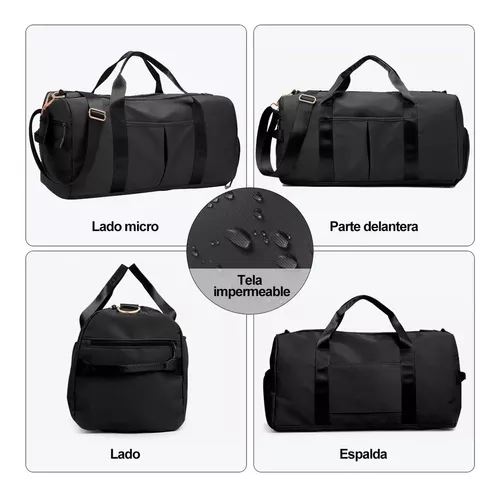 BOLSA DE GRAN CAPACIDAD PARA VIAJES Y DEPORTES, COLOR EN COLOR NEGRO - 2