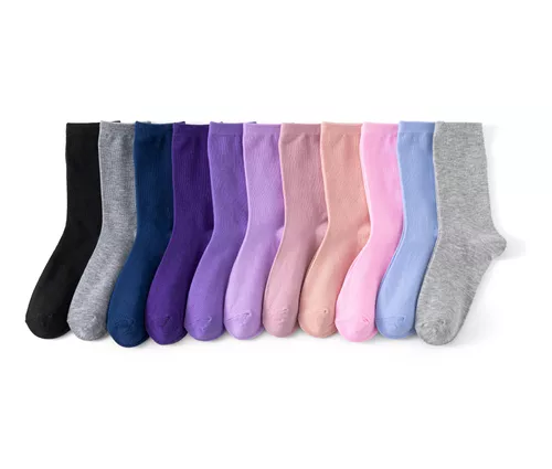PACK DE 12 PARES DE CALCETINES LARGOS PARA MUJER, LISOS, SUAVES, 100% BAMBÚ, MULTICOLOR - 2