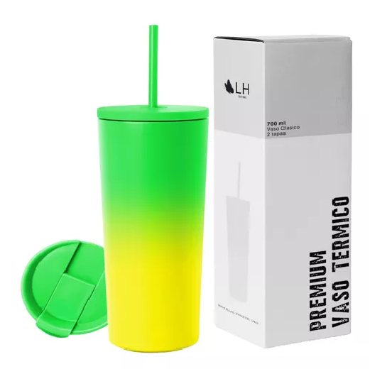 VASO TÉRMICO MUG LH 700 LT, ACERO INOXIDABLE, VERDE LIMÓN - 2