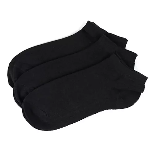 PACK DE 12 PARES DE CALCETINES DE BAMBÚ DEPORTIVOS TOBILLERAS, COLOR NEGRO, TALLA 39-45 - 1