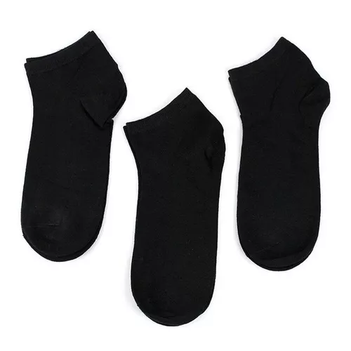 PACK DE 12 PARES DE CALCETINES DE BAMBÚ DEPORTIVOS TOBILLERAS, COLOR NEGRO, TALLA 39-45 - 4