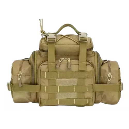BOLSO BANANO GIGANTE TIPO BOTIQUÍN TÁCTICO MILITAR EN COLOR CAFE - 2