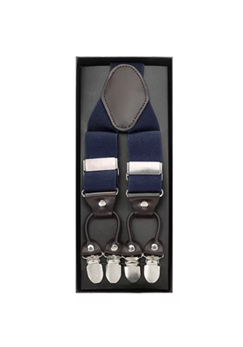 SUSPENSOR HUMITA EN CAJA TIRANTES HOMBRE AJUSTABLE ELASTICO, AZUL MARINO - 2