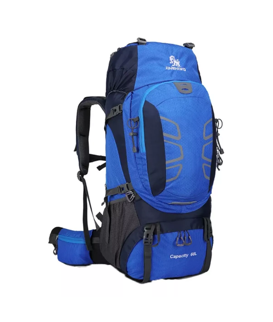 MOCHILA IMPERMEABLE 60L COLOR CELESTE - 1