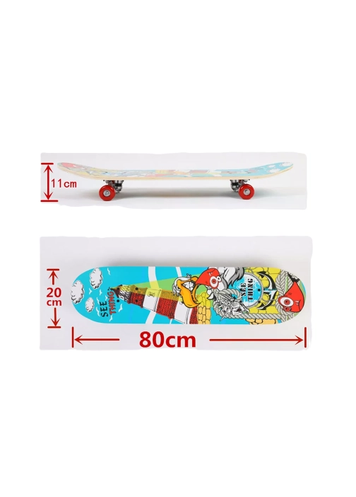 TABLA SKATE MADERA FUEGO 7 LAMINAS 32'', NEGRO - 2