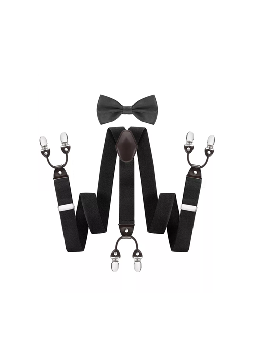 SUSPENSOR HUMITA EN CAJA TIRANTES HOMBRE AJUSTABLE ELASTICO, EN COLOR NEGRO - 1