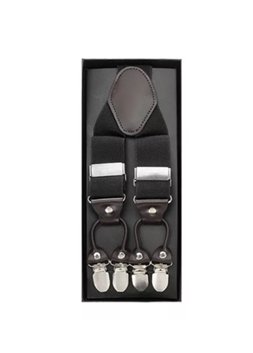 SUSPENSOR HUMITA EN CAJA TIRANTES HOMBRE AJUSTABLE ELASTICO, EN COLOR NEGRO - 2