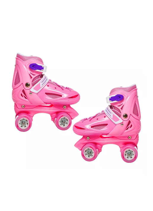 PATIN 4 RUEDAS + SET PROTECCION TALLA 29-32, ROSADO - 2
