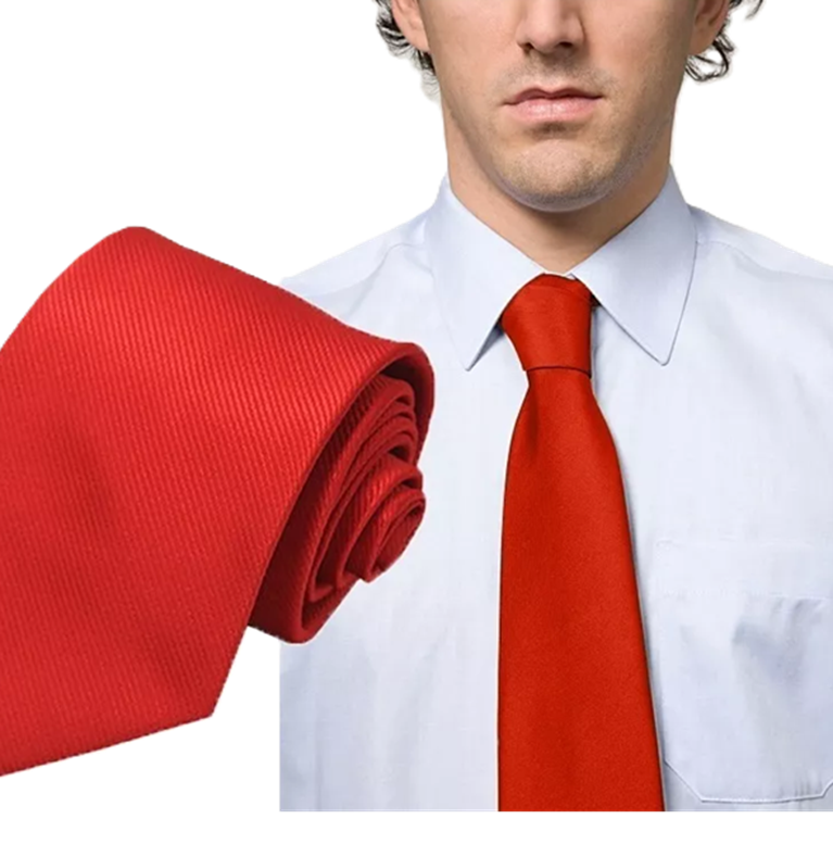 CORBATA TRAJE DE VESTIR, EN COLOR ROJO - 6