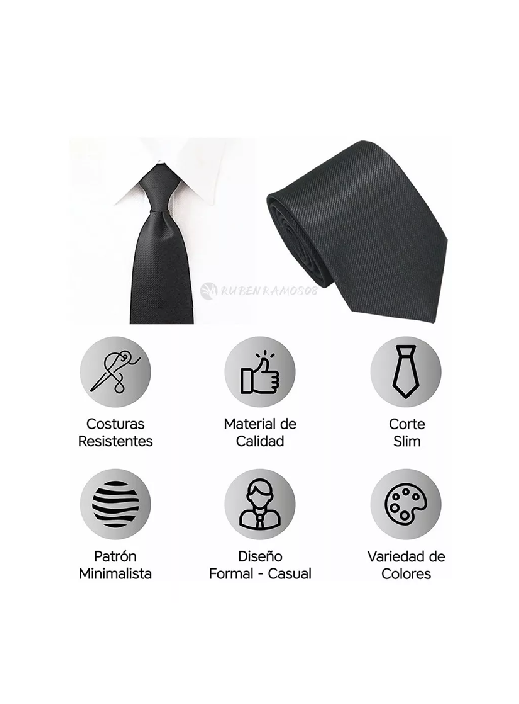CORBATA TRAJE DE VESTIR, GRIS - 6