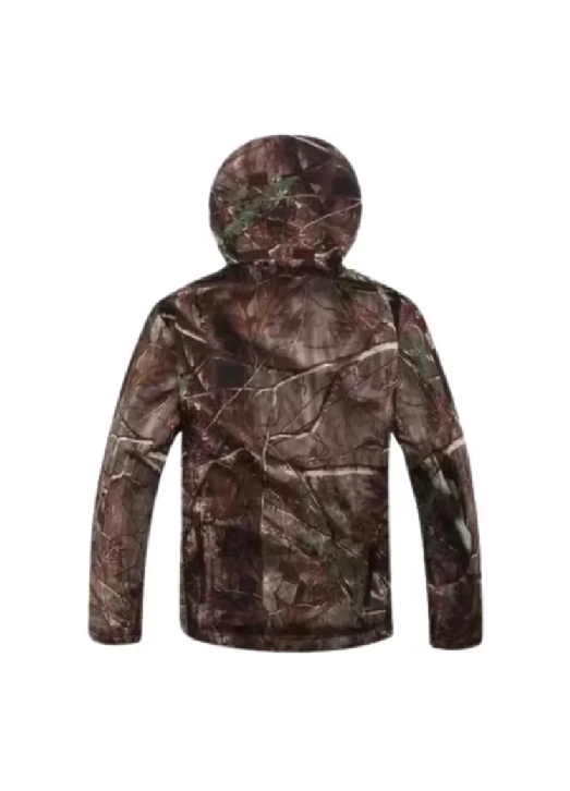 CHAQUETA SOFTSHELL TÁCTICA MILITAR CON CAPUCHA IMPERMEABLE, TALLA XXXL - 3