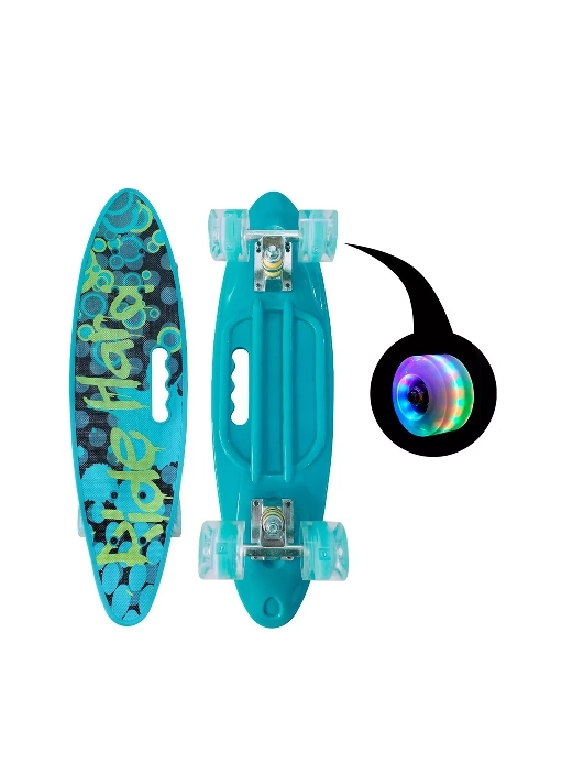 SKATE PENNY RIDE HARD RUEDAS LED NIÑOS, TURQUESA - 2