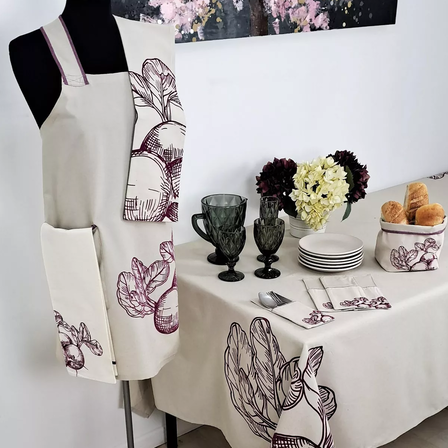 MANTEL BETARRAGA ESTAMPADO 160X300 CM, BEIGE - 2
