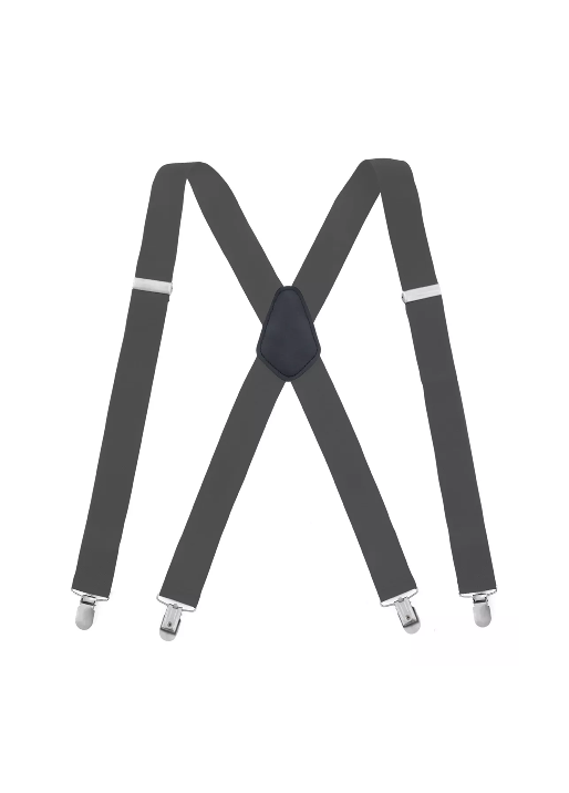 TIRANTES SUSPENSORES PARA PANTALONES 110 CM, GRIS - 1