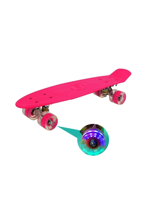 SKATE PENNY PATINETA RUEDAS LED, ROSADO - 2