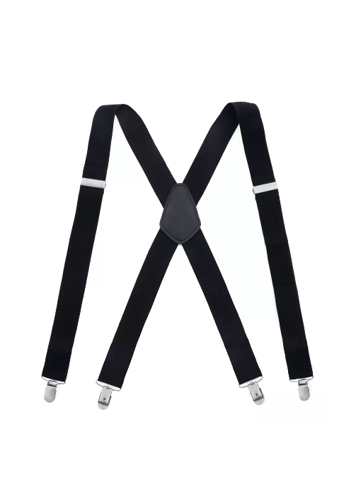 TIRANTES SUSPENSORES PARA PANTALONES 110 CM, NEGRO - 1