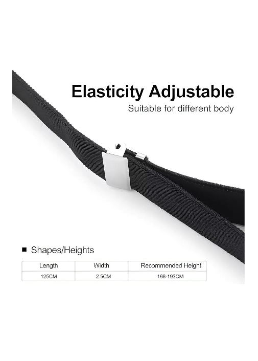 TIRANTES SUSPENSORES PARA PANTALONES 110 CM, NEGRO - 4