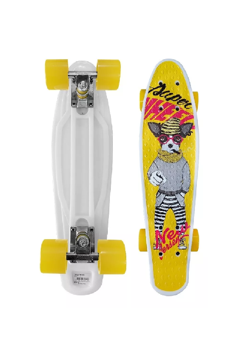 SKATE PENNY BOARD PATINETA YELLOW DOG NIÑOS / LHUA, AMARILLO - 3