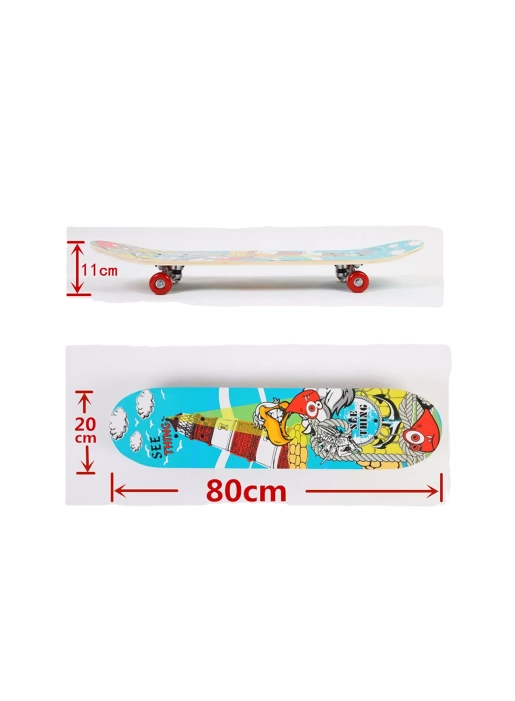 TABLA SKATE MADERA MONO 7 LAMINAS 32'', NEGRO - 2