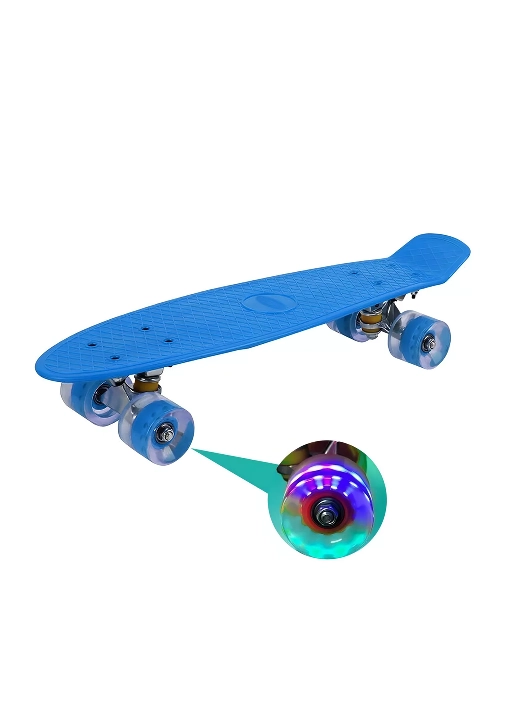 SKATE PENNY PATINETA CON RUEDAS LED, AZUL - 2
