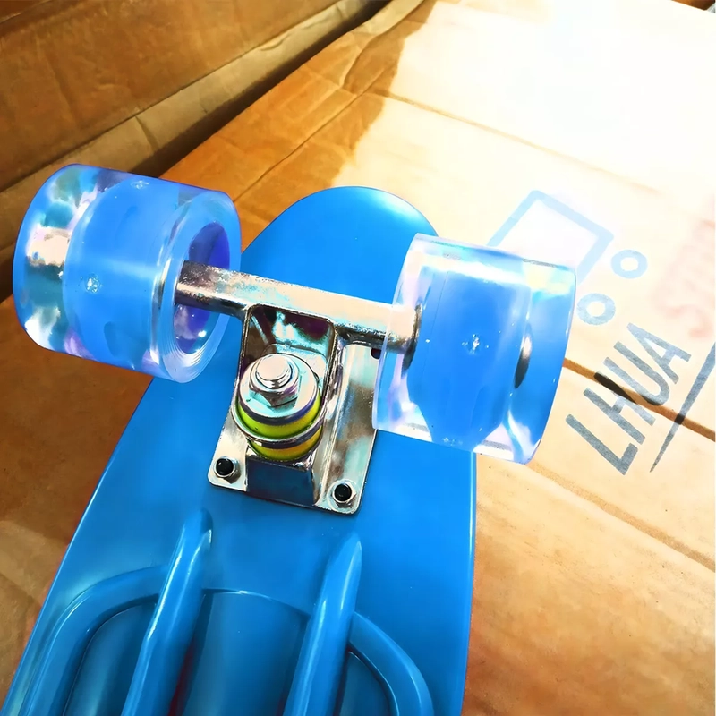 SKATE PENNY PATINETA CON RUEDAS LED, AZUL - 3