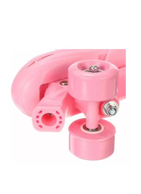 PATINES ROLLERS NIÑA MAS PROTECTORES Y CASCO TALLA M 25-29, ROSADO - 3