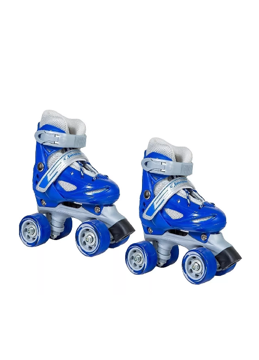 PATIN 4 RUEDAS + SET PROTECCION TALLA 33-36, AZUL - 4