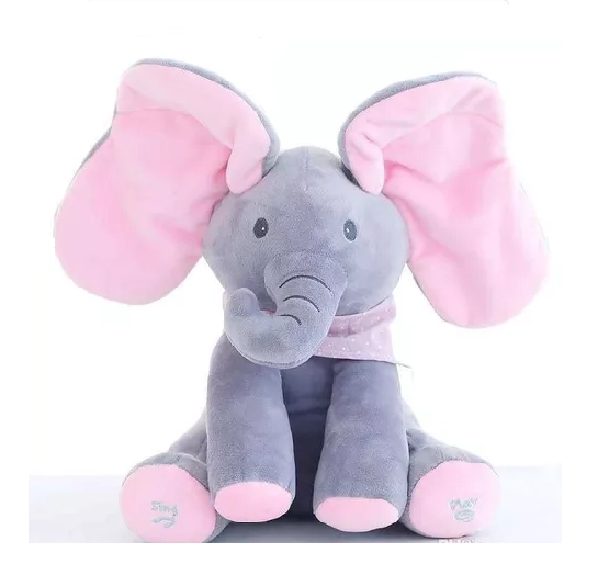 ELEFANTE MUSICAL DE APEGO, PEEK A BOO - 3