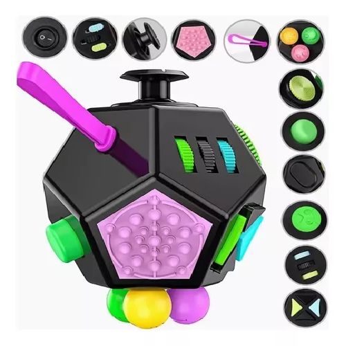 FIDGET JUGUETE DE 12 LADOS, ALIVIO DEL ESTRÉS Y LA ANSIEDAD - 1